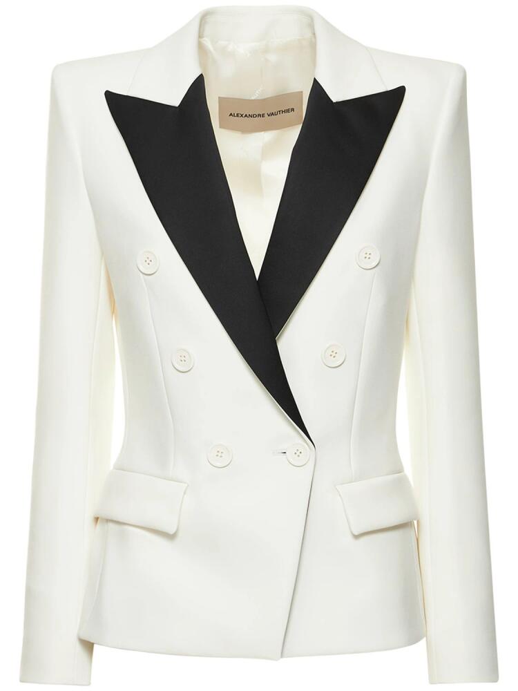 ALEXANDRE VAUTHIER Crepe De Chine Tuxedo Jacket Cover