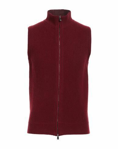 Isaia Man Cardigan Burgundy Cashmere Cover