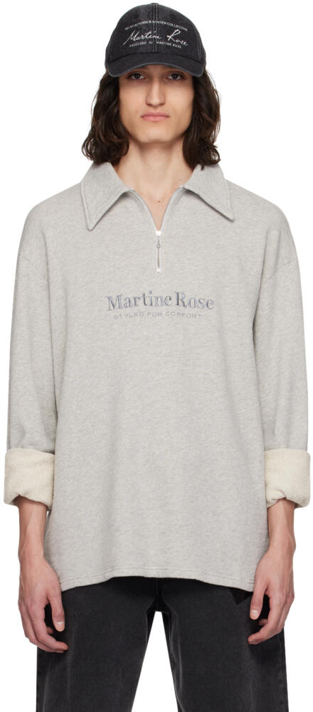 Martine Rose Gray Half-Zip Polo Cover