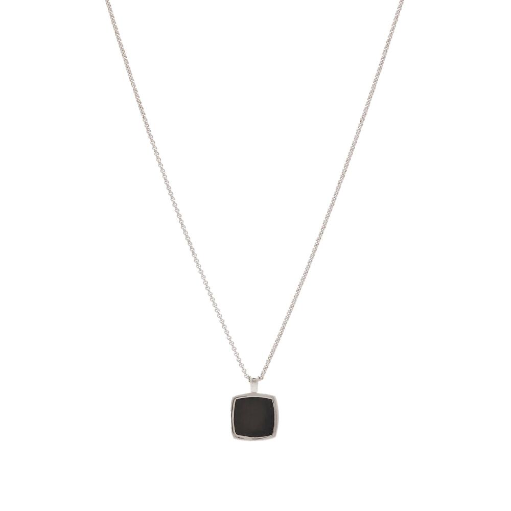 Tom Wood Men's Cushion Pendant Necklace in Onyx Cover