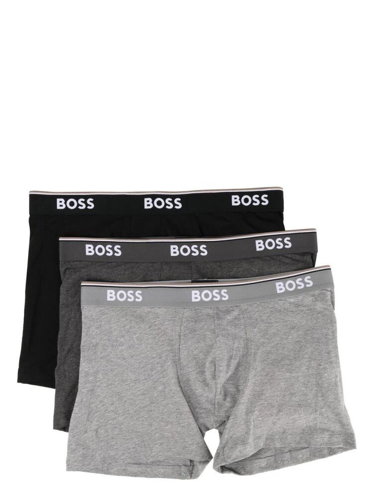 BOSS logo-waistband boxers set of 3 - Grey Cover