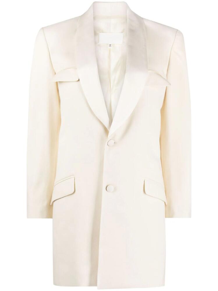 Maison Margiela single-breasted wool-silk blazer - White Cover