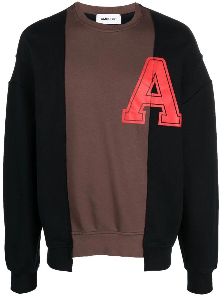 AMBUSH letter-print long-sleeve sweatshirt - Black Cover