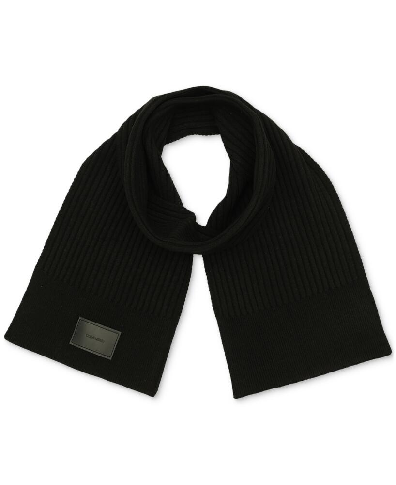 Calvin Klein Men's Mixed Stitch Scarf - Black Cover