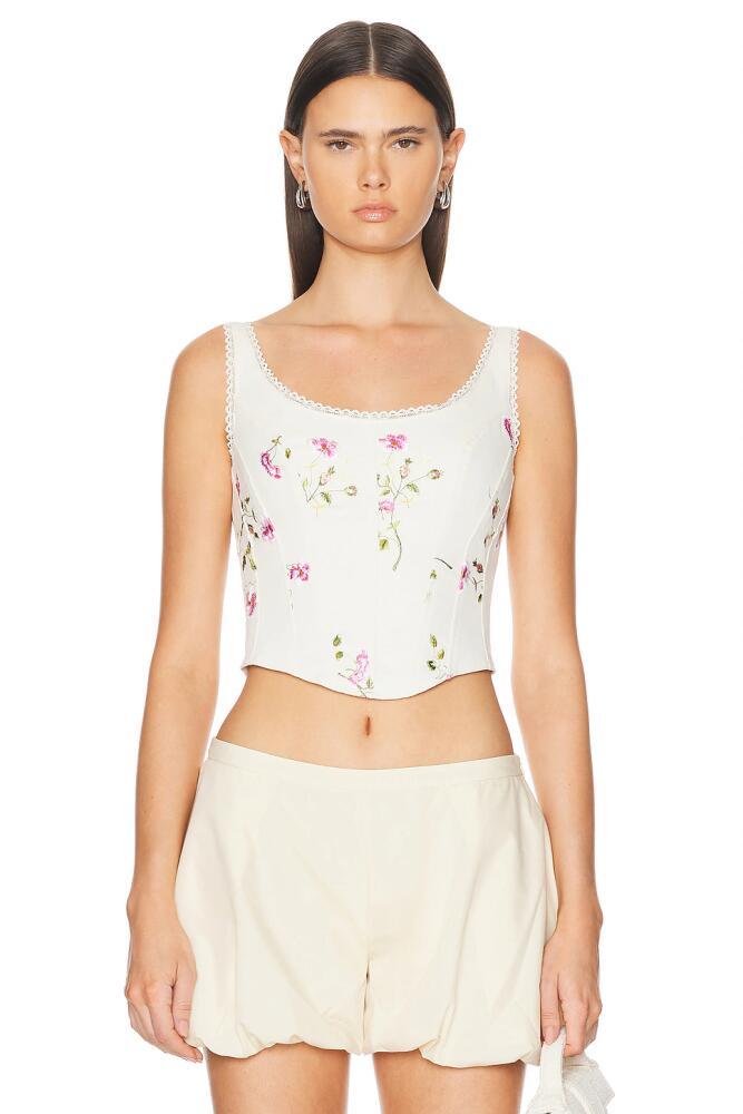 LoveShackFancy Rhapsody Bustier Top in White Cover