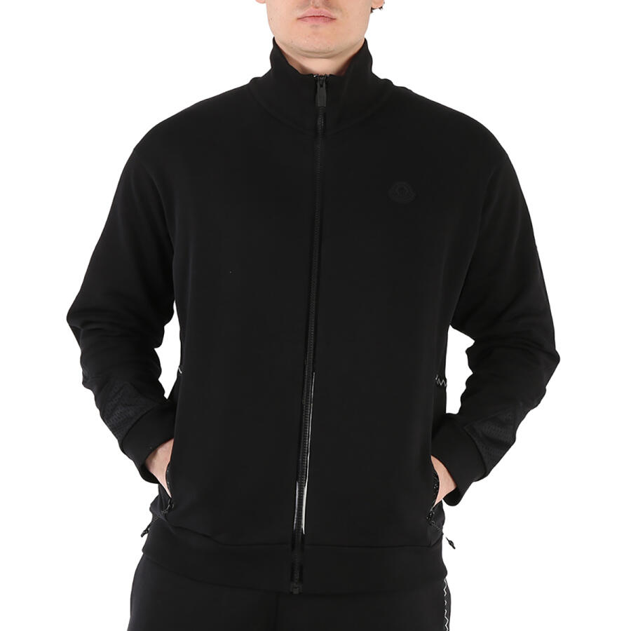 Moncler Mens Black Maglia Zip Up Cardigan Cover