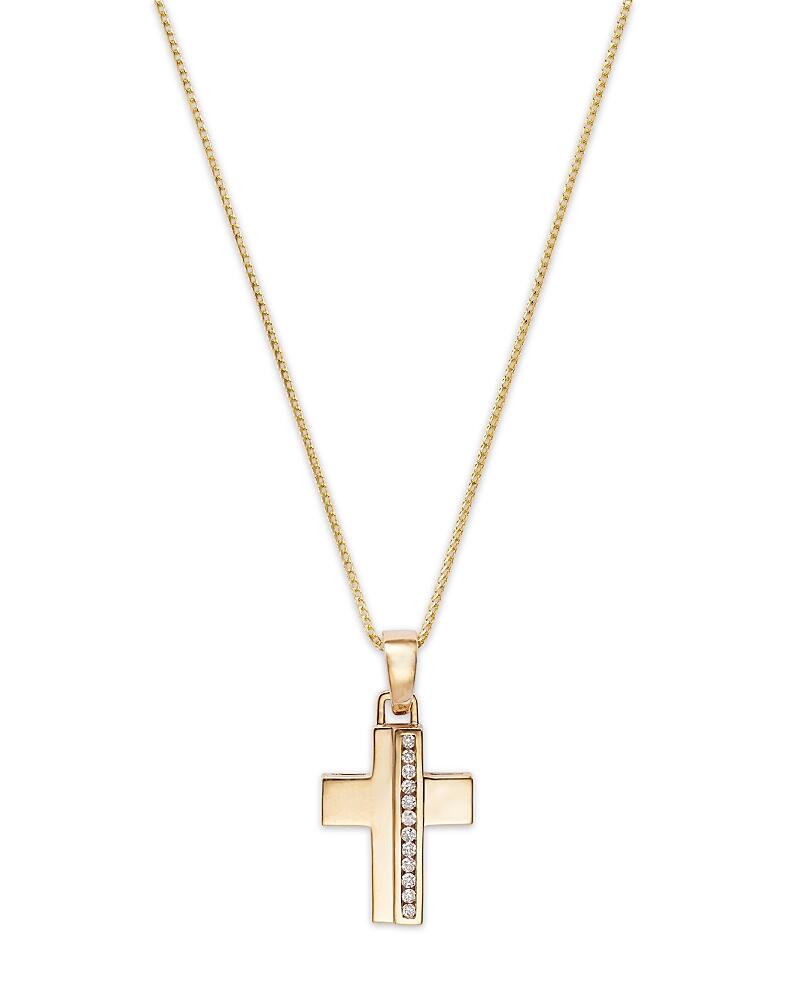 Bloomingdale's Fine Collection Men's Diamond Cross Pendant Necklace in 14K Gold, 0.30 ct. t. w. Cover