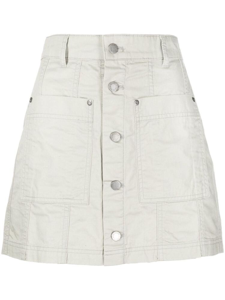 izzue button-front mini skirt - Grey Cover