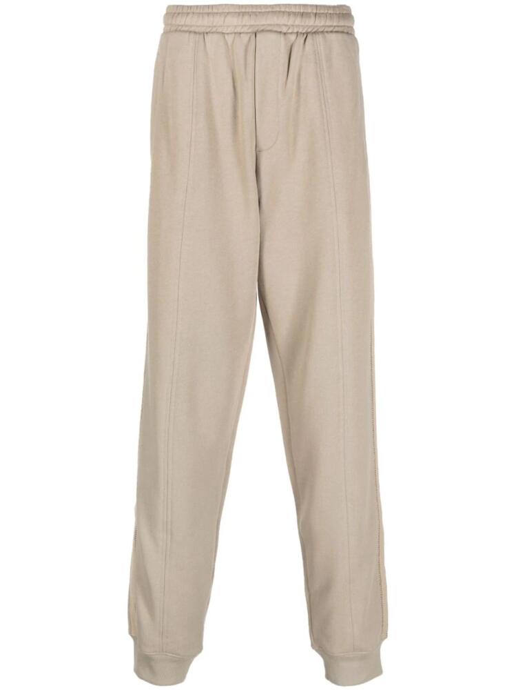 Helmut Lang elasticated-waist cotton track pants - Neutrals Cover