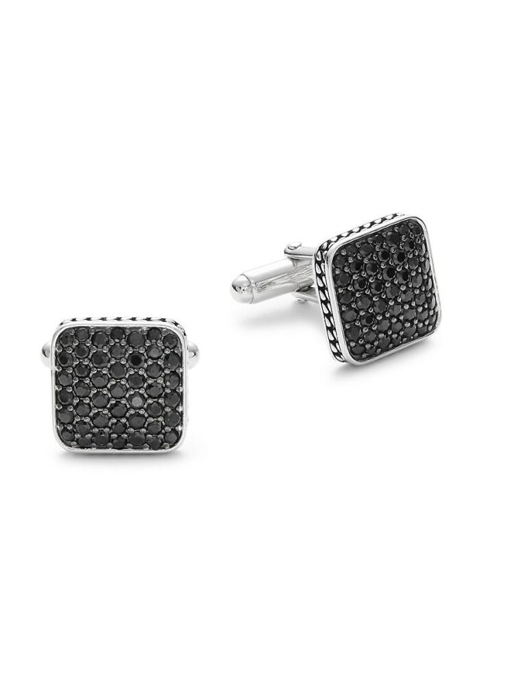 Effy Men's Sterling Silver & Black Spinel Cufflinks Cover