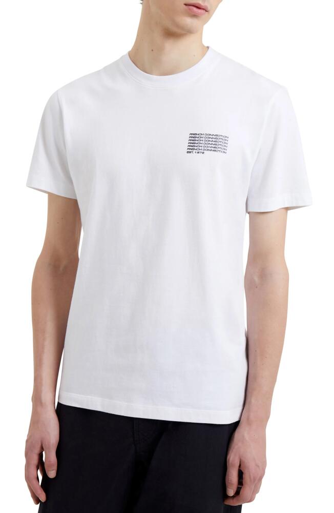 French Connection Repeat Logo Graphic Tee in White Cover