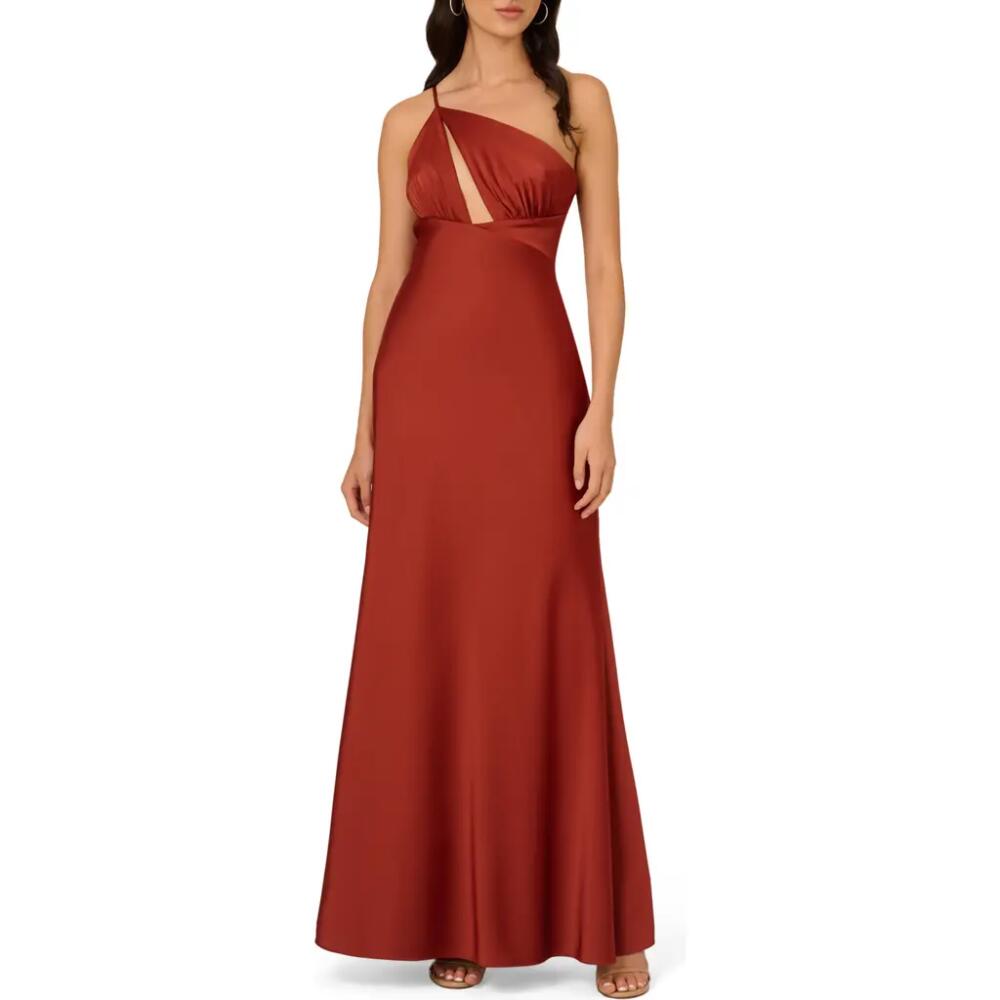 LIV FOSTER Cutout One-Shoulder Gown in Spice Cover