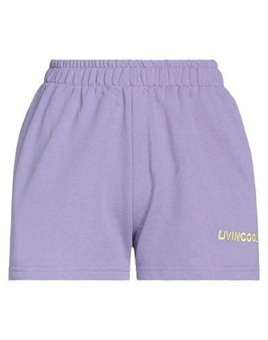 Livincool Woman Shorts & Bermuda Shorts Lilac Cotton Cover