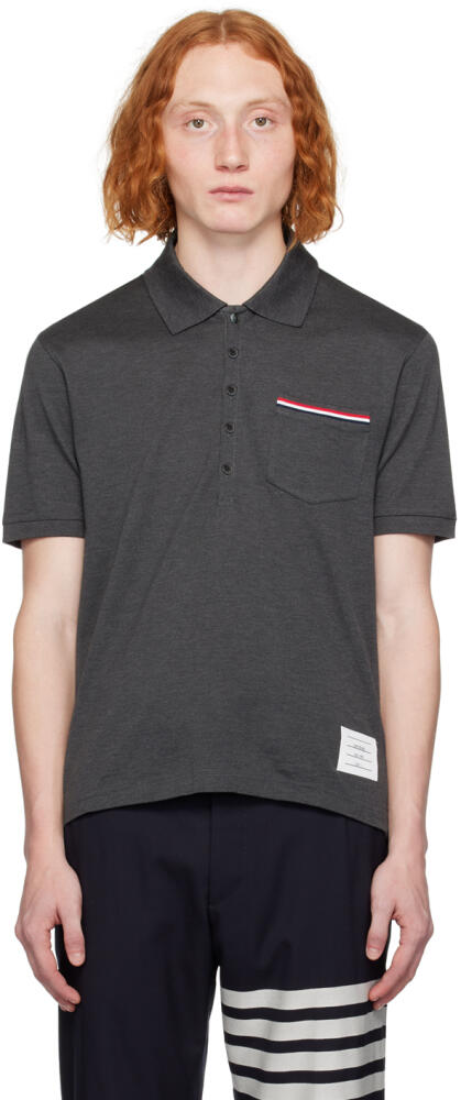 Thom Browne Gray Patch Pocket Polo Cover