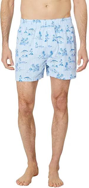 Tommy Bahama Cotton Seersucker Boxers (Beach Stripe) Men's Underwear Cover