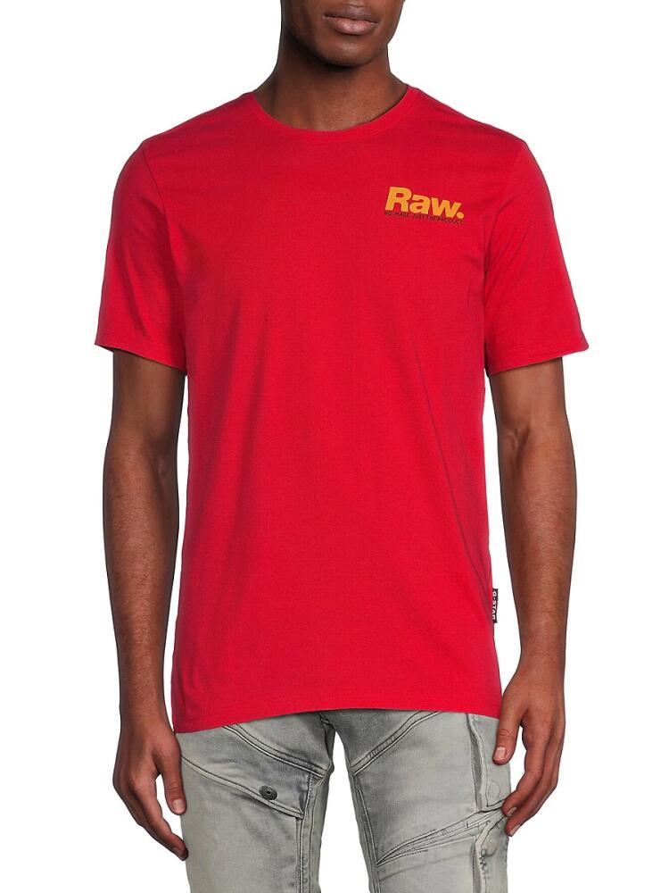 G-Star RAW Men's Logo Graphic Tee - Acid Red Cover