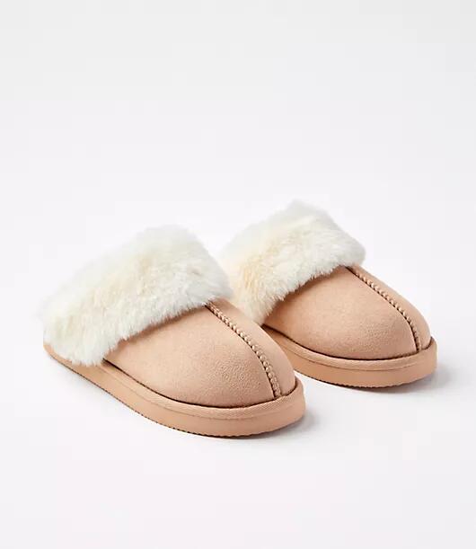 Loft Faux Fur Lined Slippers Cover