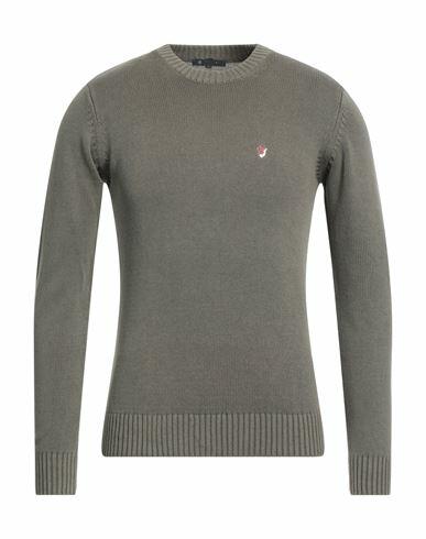 Avignon Man Sweater Military green Cotton Cover