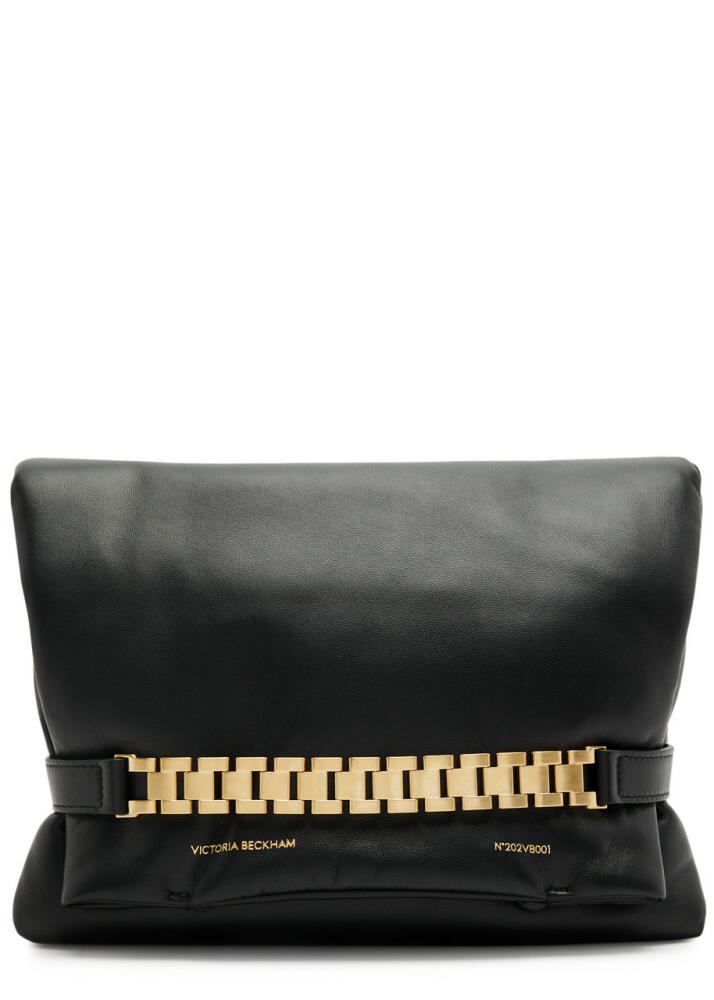 Victoria Beckham Chain Padded Leather Pouch - Black Cover