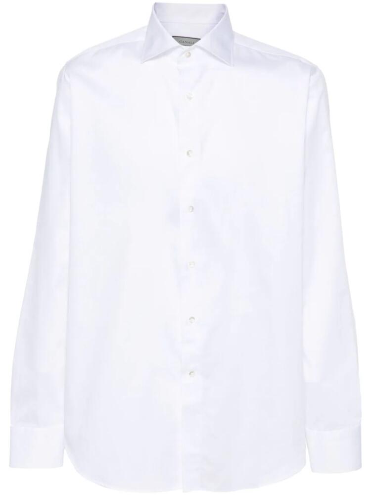 Canali cutaway-collar cotton shirt - White Cover