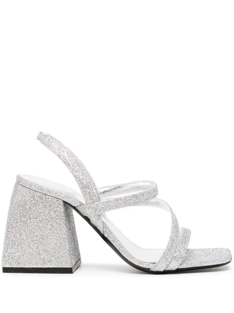 Nodaleto Bulla Gemini 90mm glitter sandals - Silver Cover