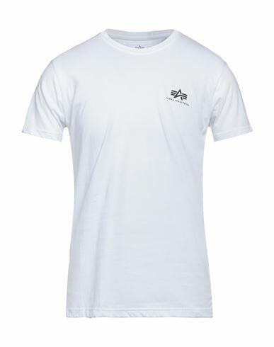 Alpha Industries Man T-shirt White Cotton Cover