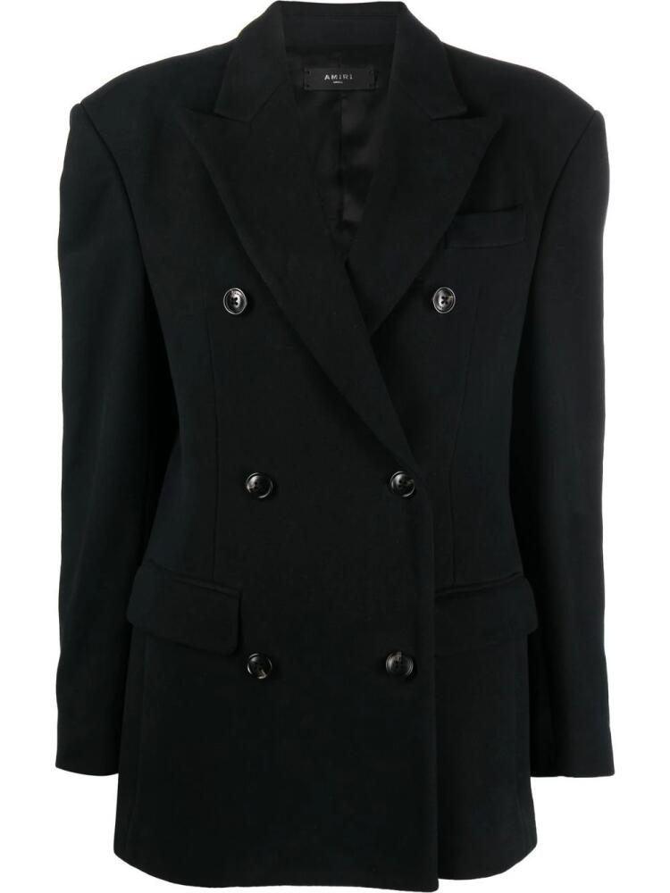 AMIRI double-breasted cotton blazer - Black Cover