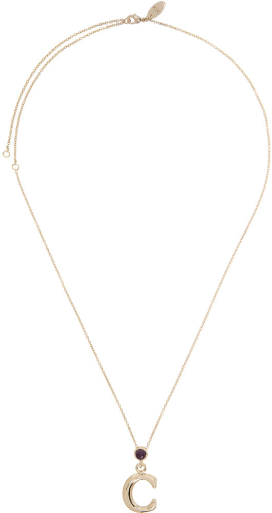 Chloé Gold Alphabet Pendant C Necklace Cover