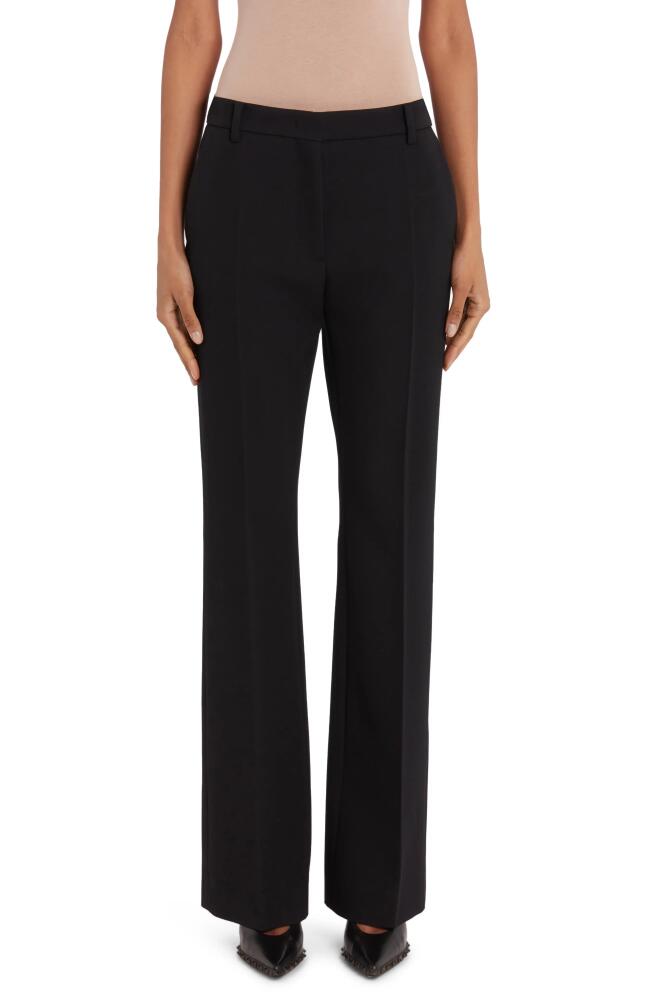 Valentino Straight Leg Virgin Wool Pants in Nero Cover