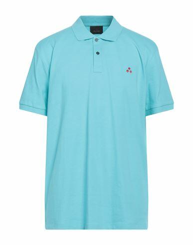 Peuterey Man Polo shirt Azure Cotton Cover