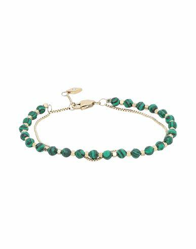 Fossil Woman Bracelet Gold Stainless Steel, Malachite Cover