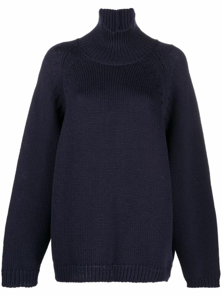 QUIRA roll neck wool jumper - Blue Cover