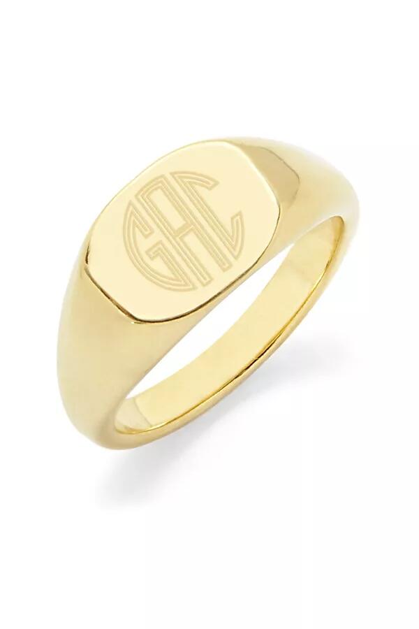 brook & york Custom Monogram Modern Signet Ring Cover