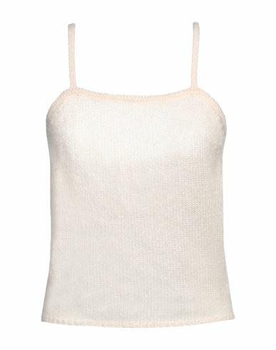 Federica Tosi Woman Top Beige Mohair wool, Polyamide, Wool Cover