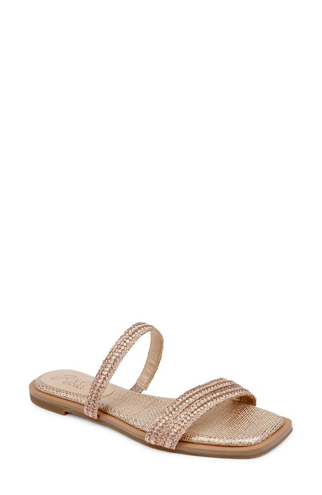 Jewel Badgley Mischka Helena Slide Sandal in Rose Gold Cover