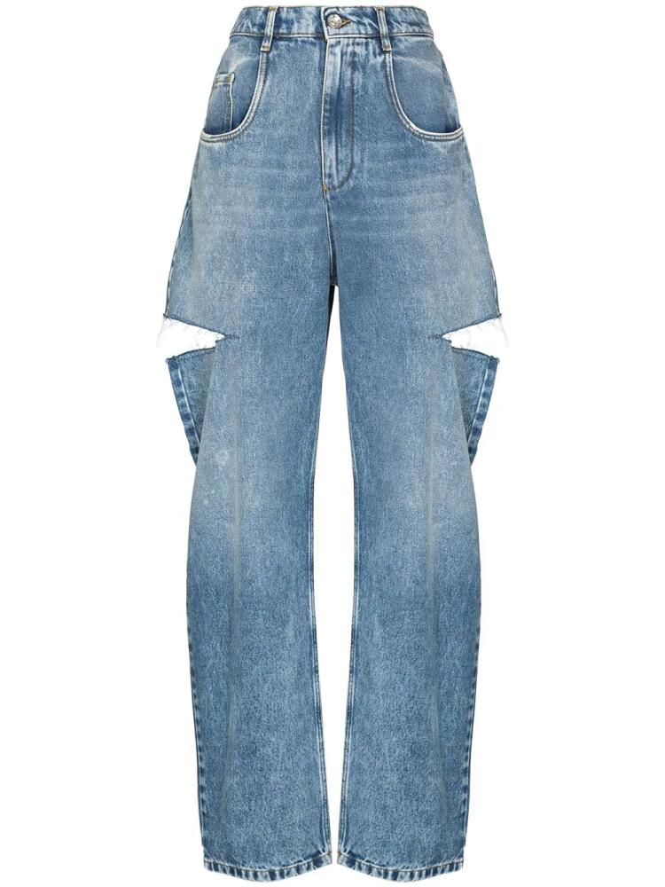 Maison Margiela distressed straight-leg jeans - Blue Cover