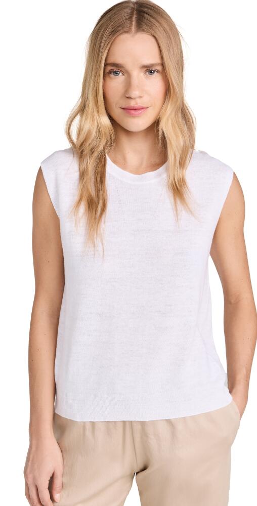 Leset Eve Sleeveless Crew Tee White Cover