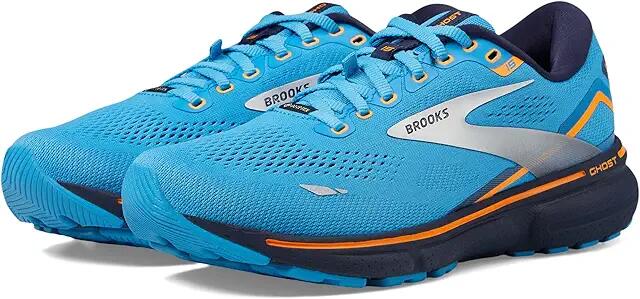 Brooks Ghost 15 GTX(r) (Blue/Peacoat/Orange) Men's Shoes Cover