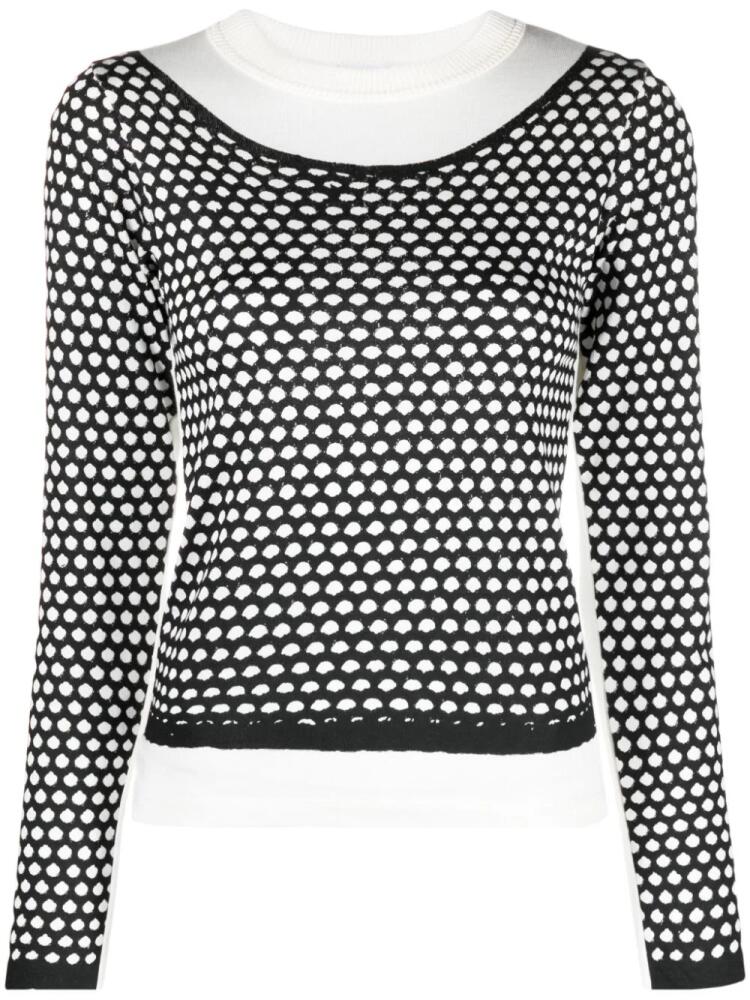 Vaquera polka dot-print long-sleeve T-shirt - Black Cover