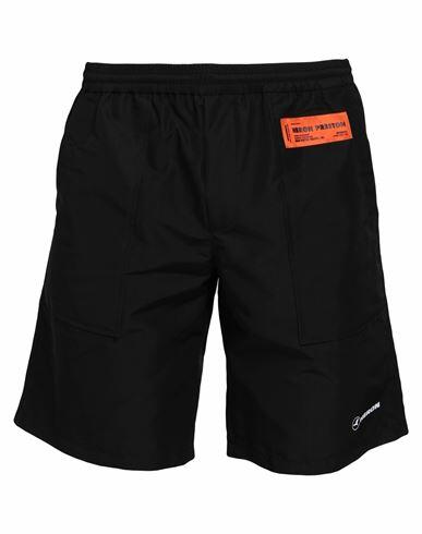 Heron Preston Man Beach shorts and pants Black Polyester Cover