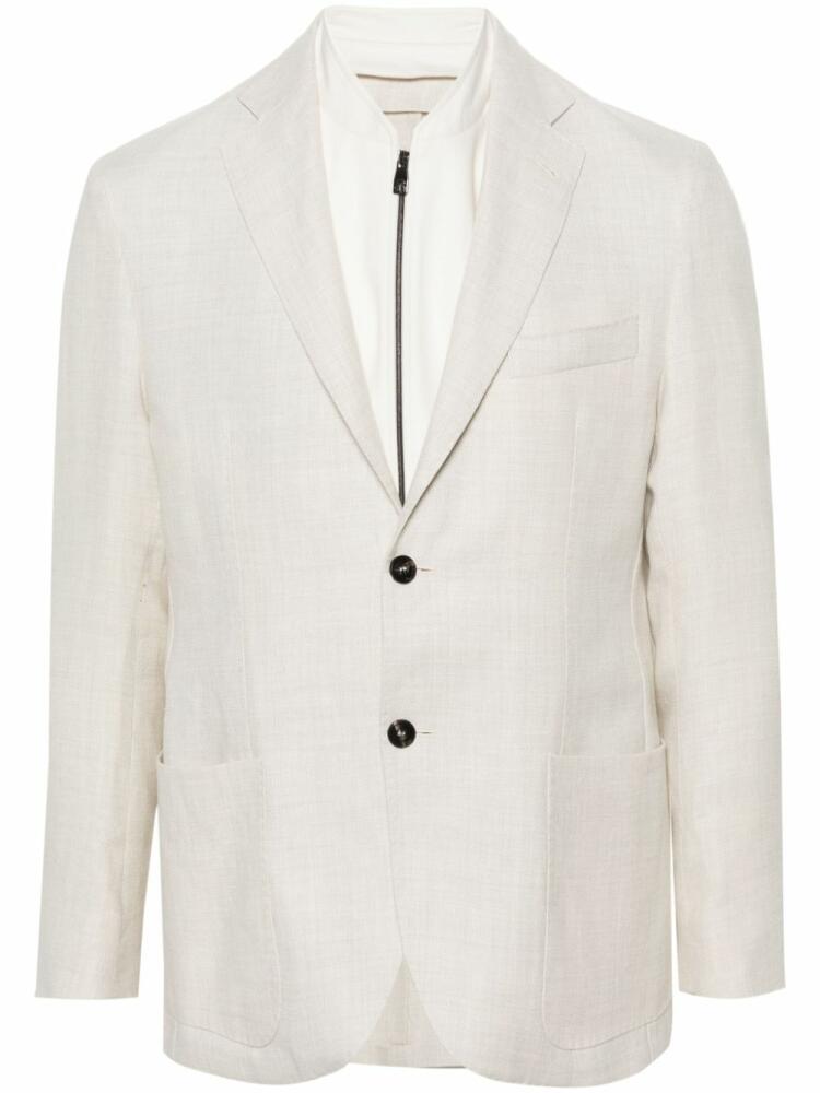 Corneliani single-breasted layered blazer - Neutrals Cover