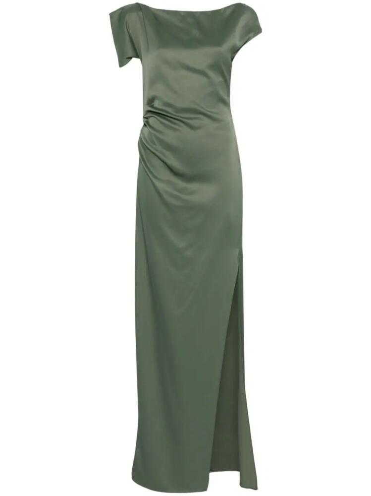 Del Core asymmetric gown - Green Cover