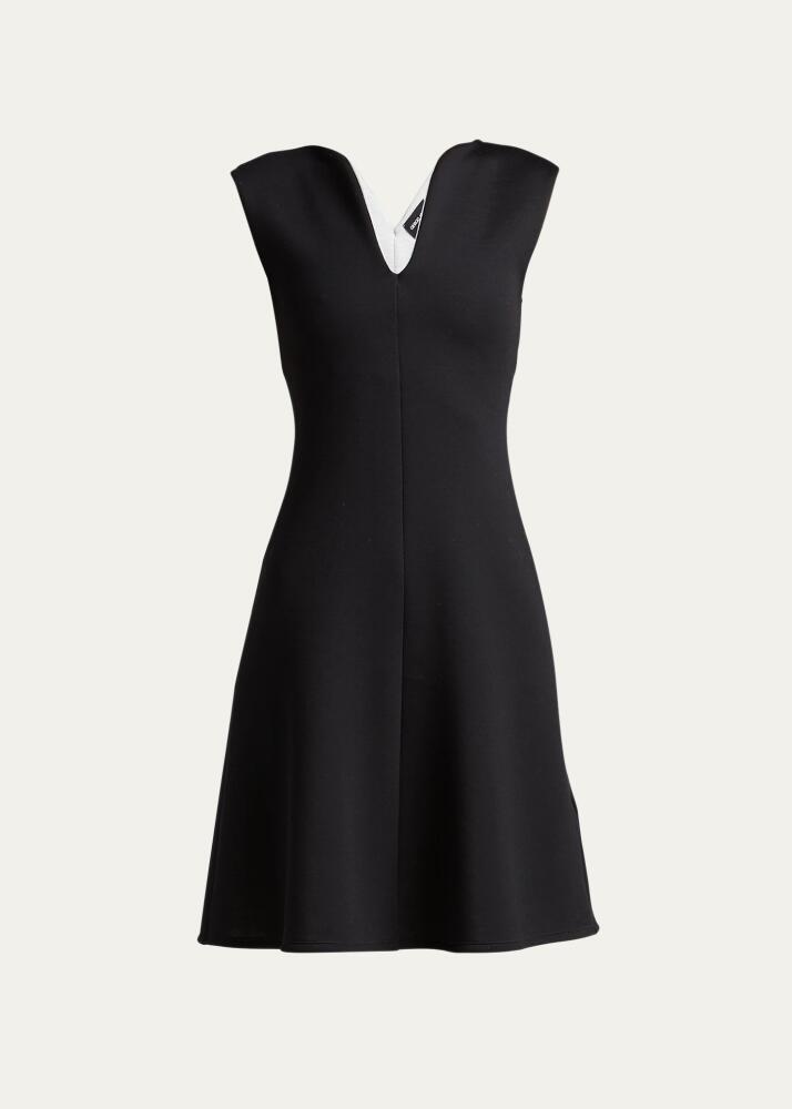 Giorgio Armani Mixed Wool Viscose Double Jersey Dress Cover