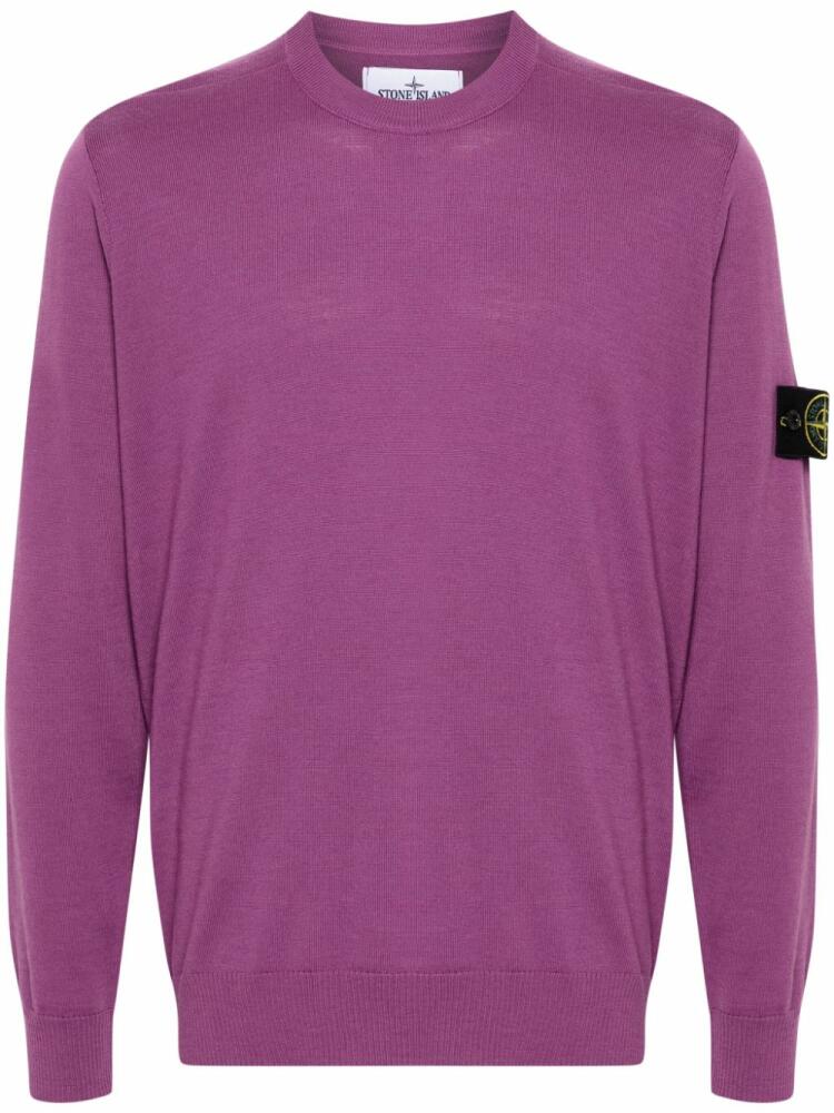 Stone Island Compass-badge sweater - Purple Cover