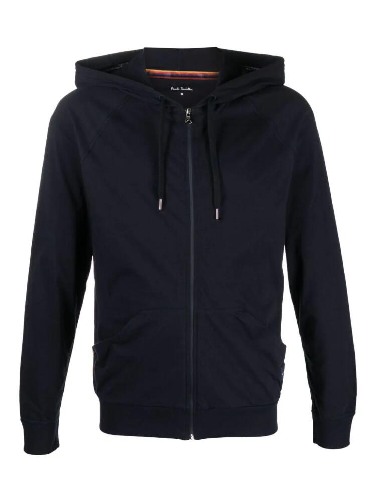 Paul Smith zip-up cotton lounge hoodie - Blue Cover