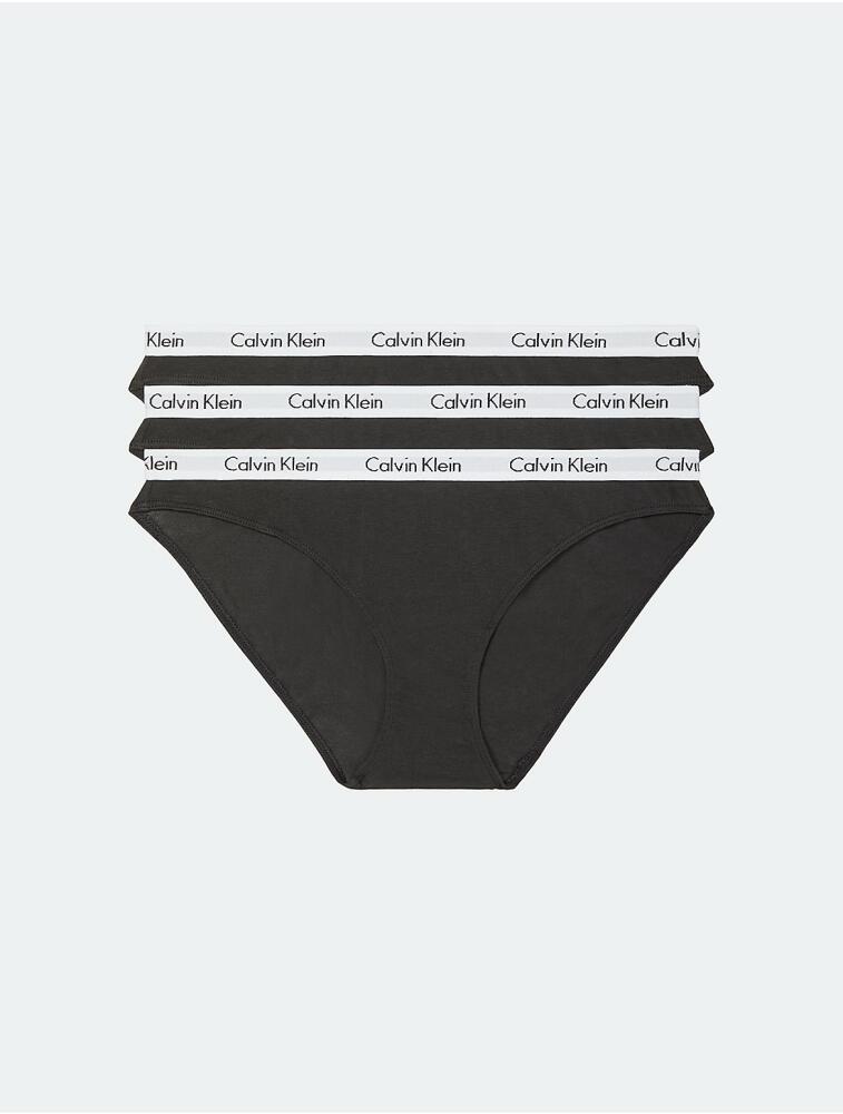 Calvin Klein Women's Carousel Logo Cotton 3-Pack Bikini - Black Cover