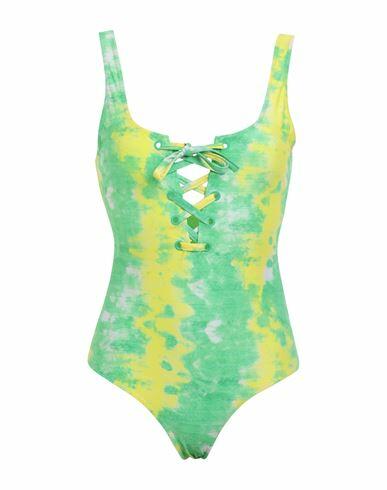 Ganni Woman One-piece swimsuit Green Polyamide, Elastane Cover