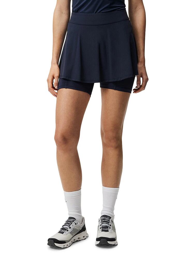 J. Lindeberg Women's Petra Logo Mini Skort - Navy Cover