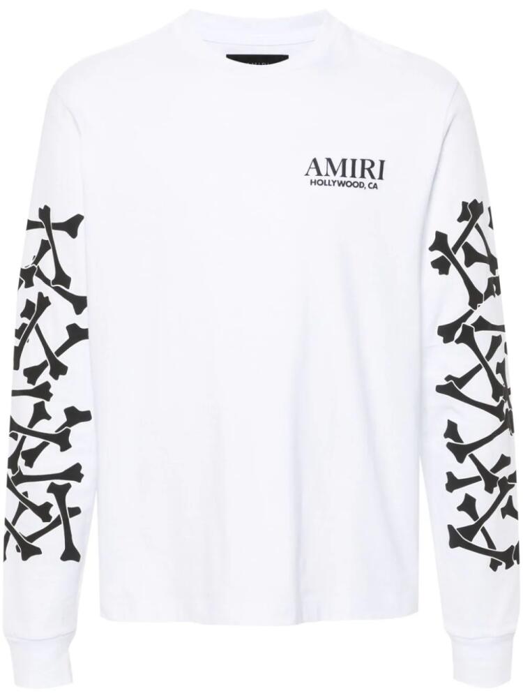 AMIRI Bones Stacked long-sleeve T-shirt - White Cover