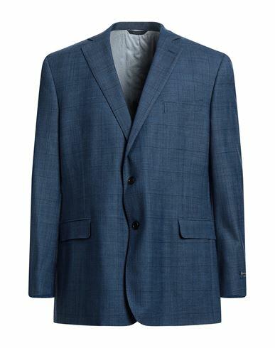 Brooks Brothers Man Blazer Pastel blue Wool, Polyester, Lycra Cover